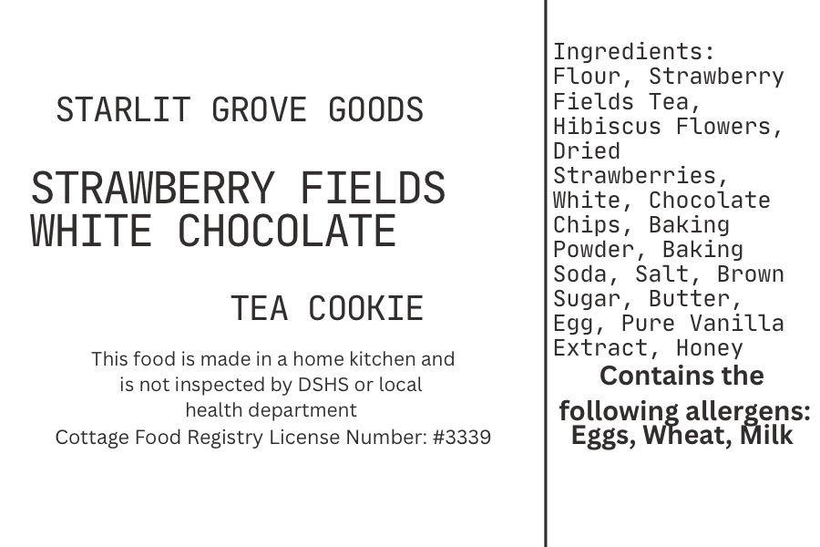 Strawberry Fields Tea Cookie