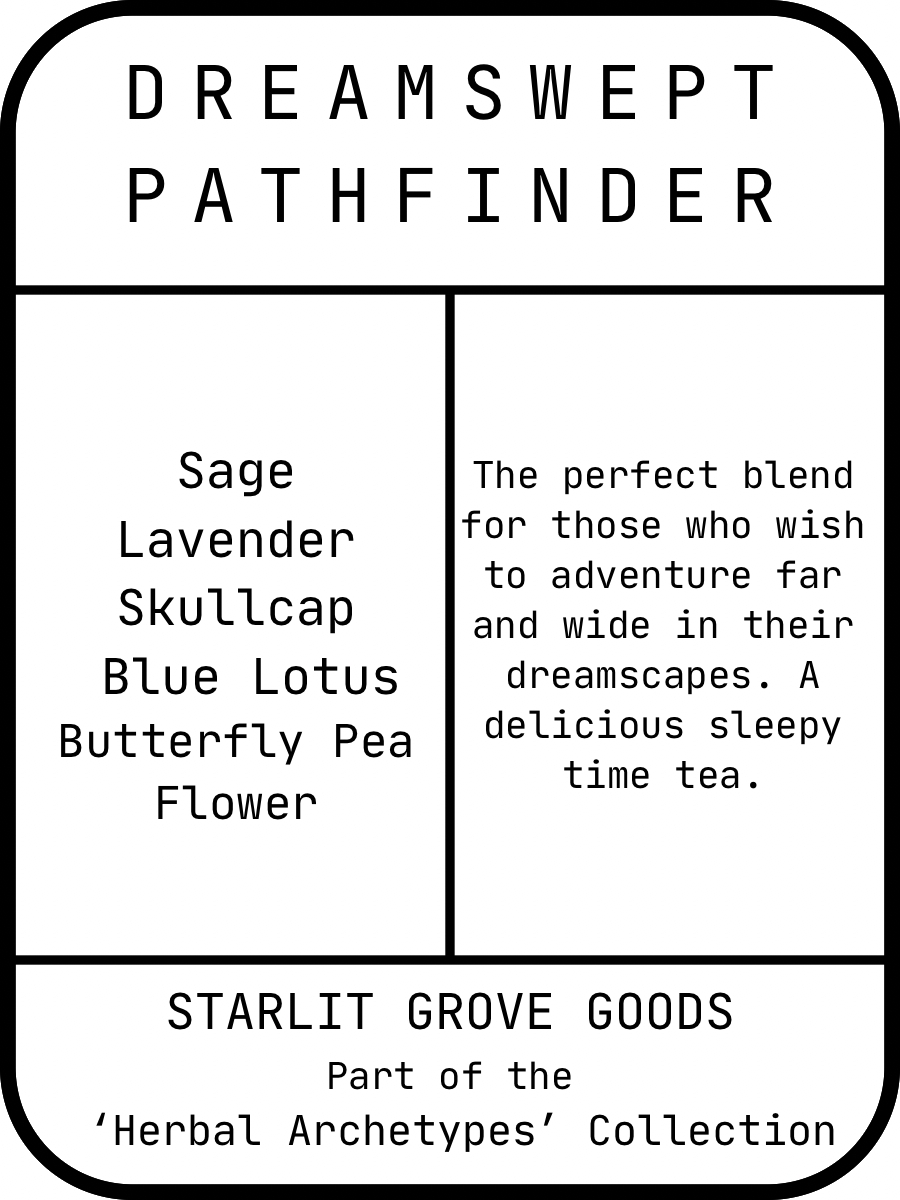 ‘Dreamswept Pathfinder’ Tea Blend - Herbal Archetypes