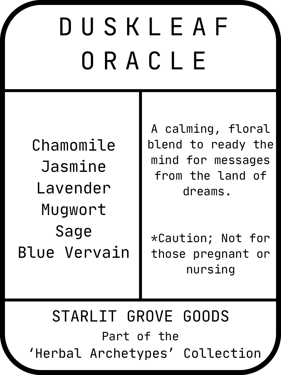 ‘Duskleaf Oracle’ Tea Blend - Herbal Archetypes Collection