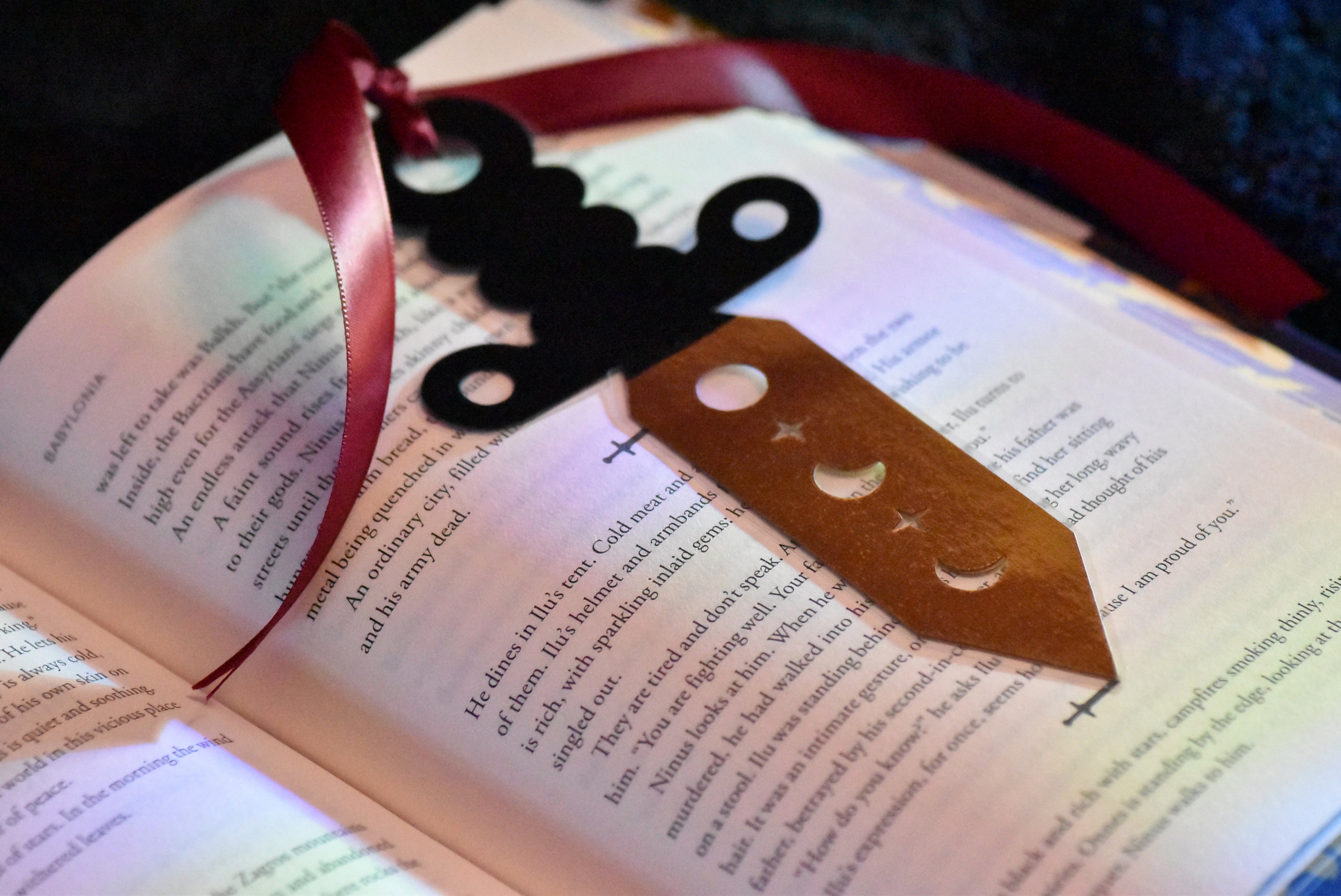 Moonlight Sword Bookmark + Ribbon