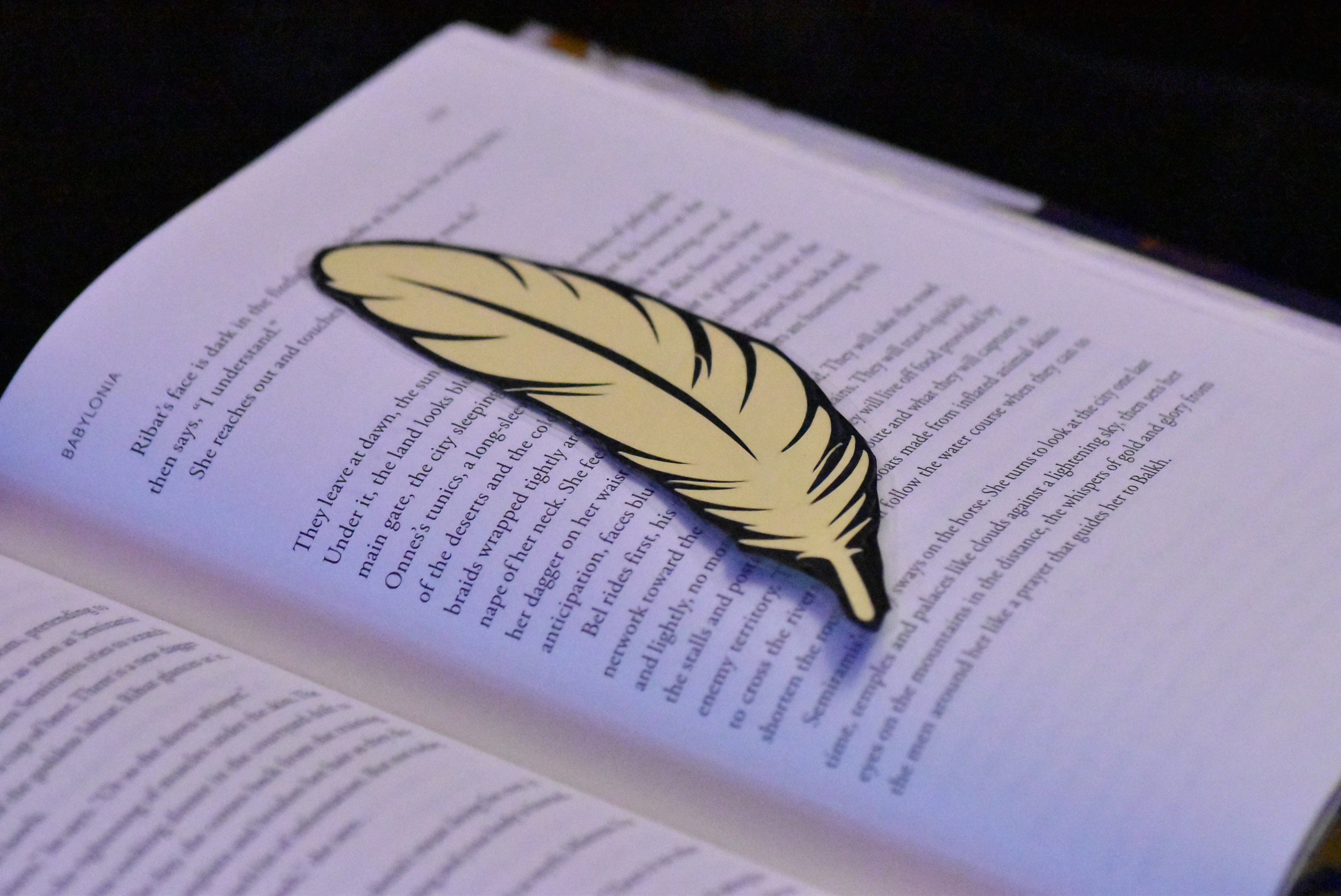 Feather Bookmark - Small size, 6 inches